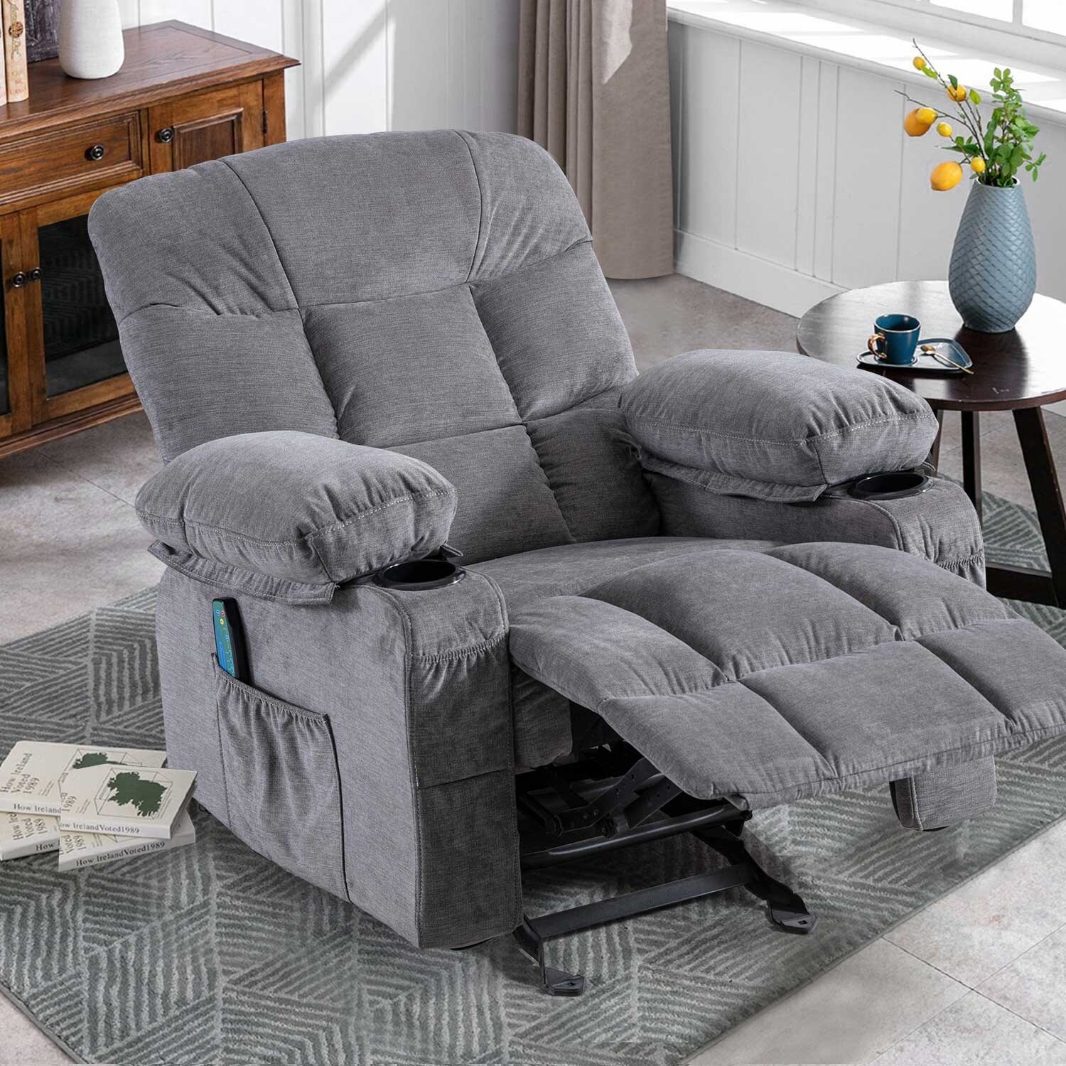Manual swivel rocker Heated Massage Recliner Chair - Bed Bath & Beyond -  36001904