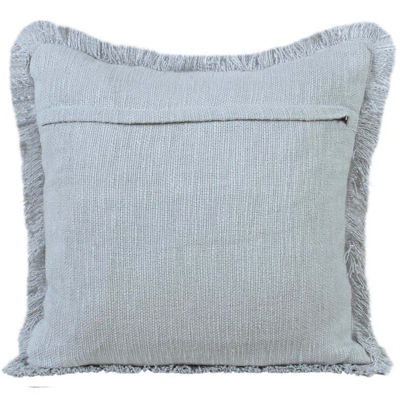 Hidalgo Solid Fringed Throw Pillow by Sevita