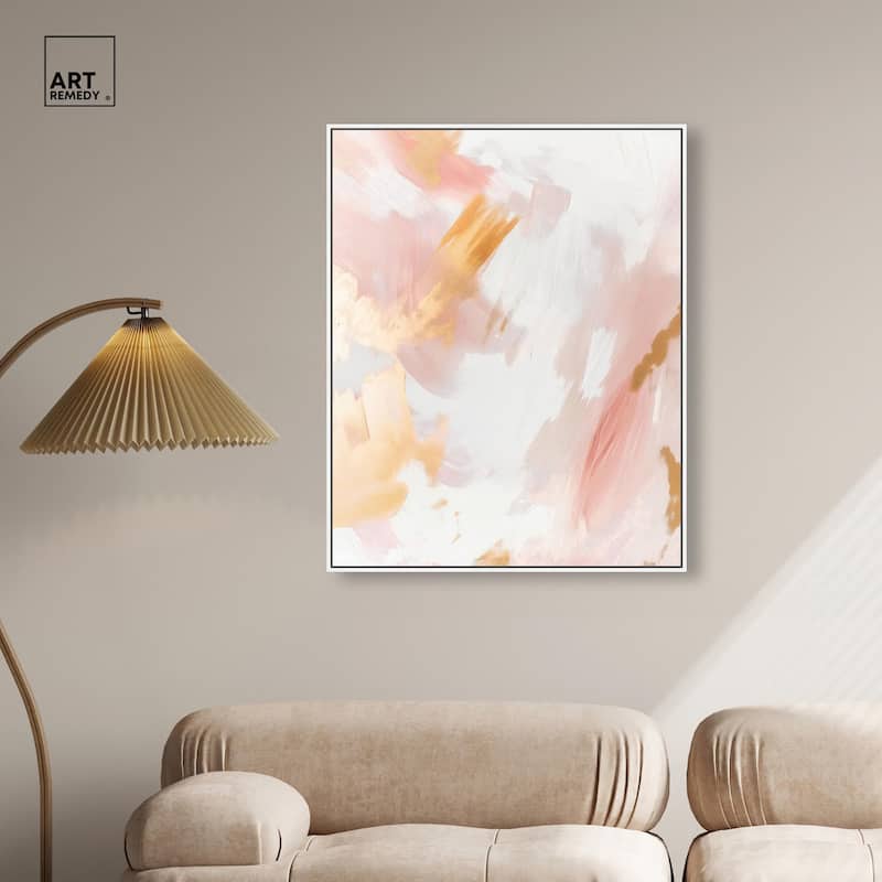 Rose Gold Veil III Canvas by Art Remedy