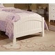 preview thumbnail 5 of 6, Twin Youth Bed with Carved Headboard - Elegant and Simple White Design