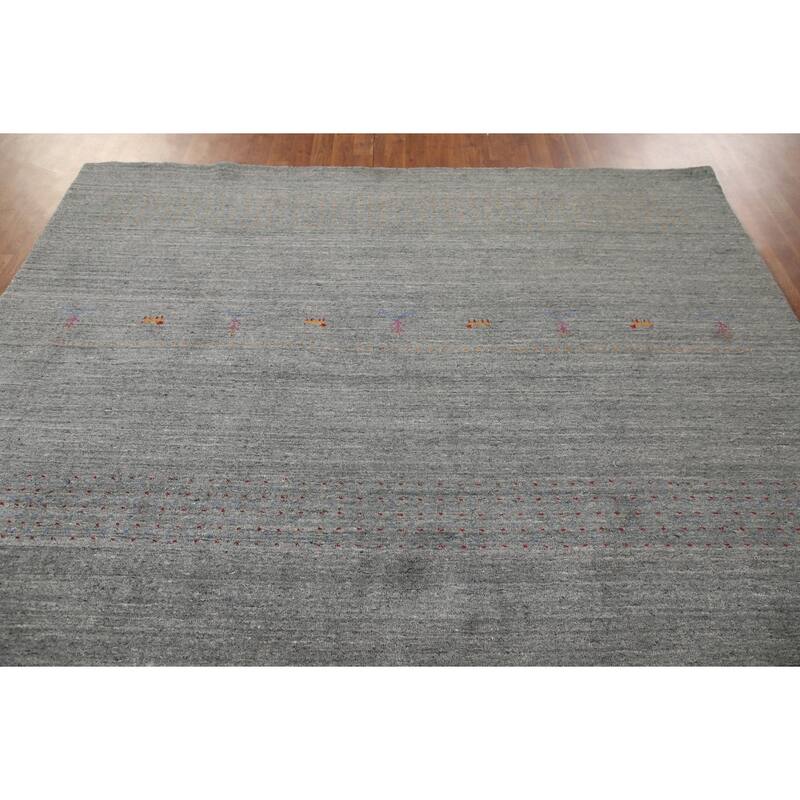 Gabbeh Indian Area Rug Handmade Wool Carpet - 7'11"x 9'8"