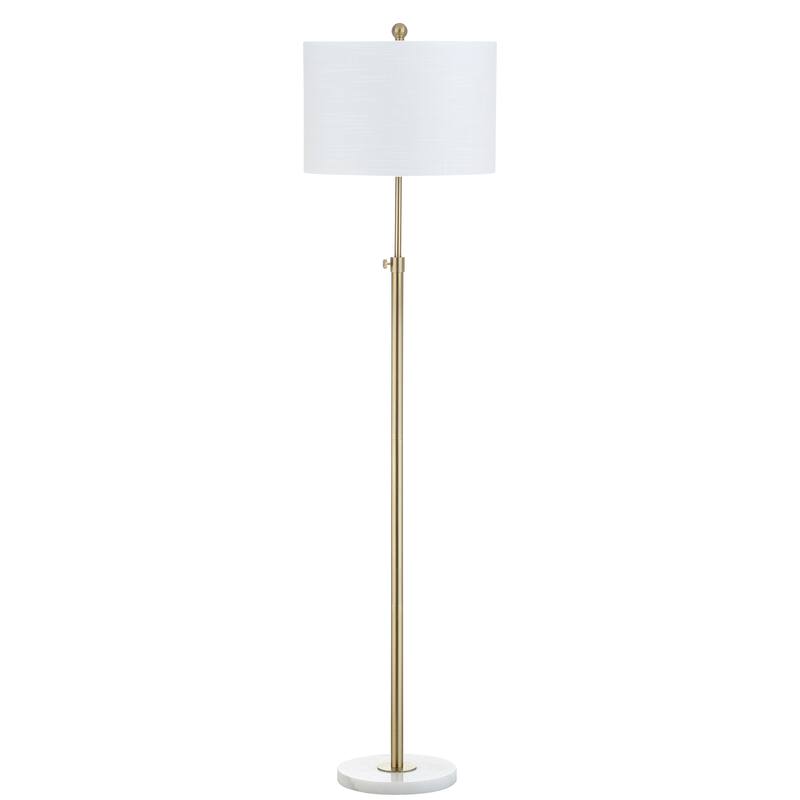 June 65" Adjustable Metal/Marble LED Floor Lamp by JONATHAN Y - 57-65" H x 15" W x 15" D