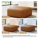 preview thumbnail 38 of 62, Elliot 22"/ 35"/ 43" W Modern Rectangular Genuine Leather Ottoman