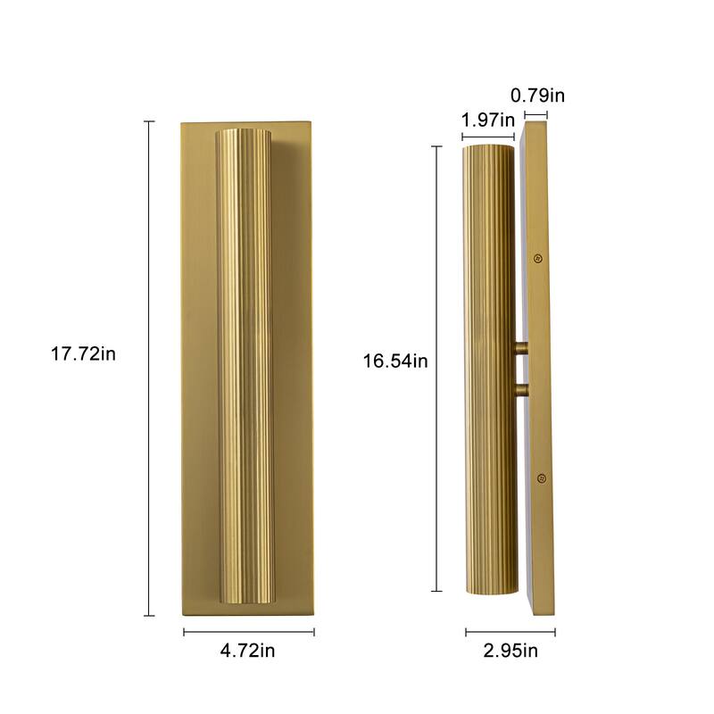 2-Light Modern Glam Integrated LED Wall Sconce