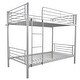 preview thumbnail 9 of 8, Iron Bed Bunk Bed with Ladder for Kids Twin Size Grey