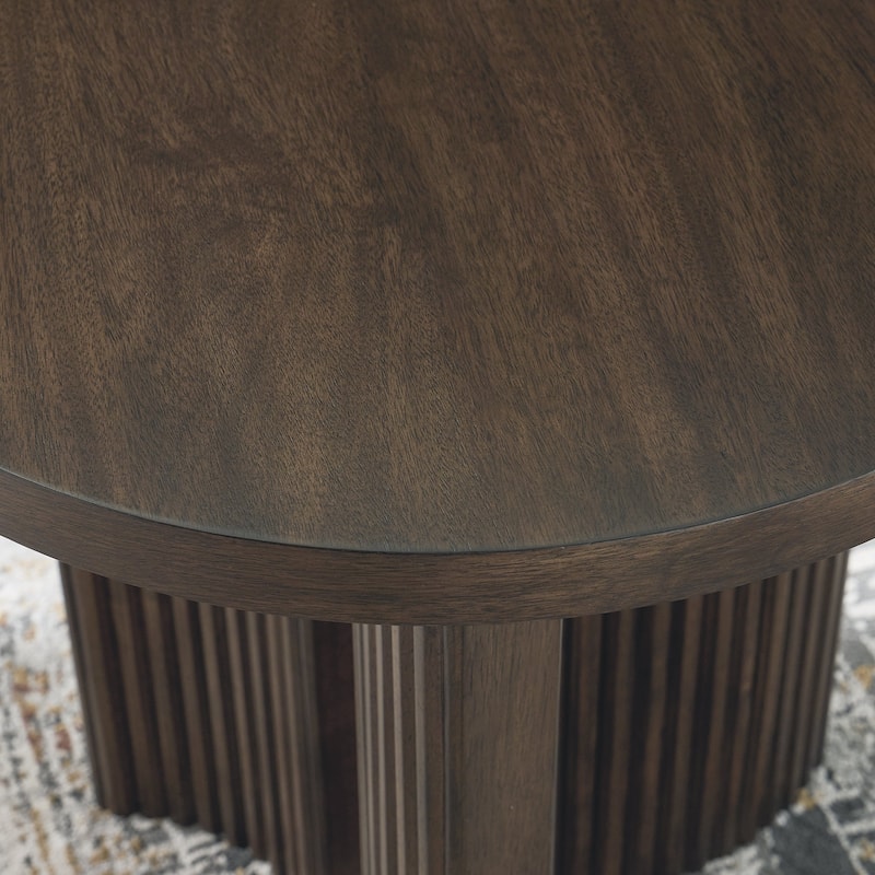 Signature Design by Ashley Korestone Dark Brown End Table - 24"W x 24"D x 24"H