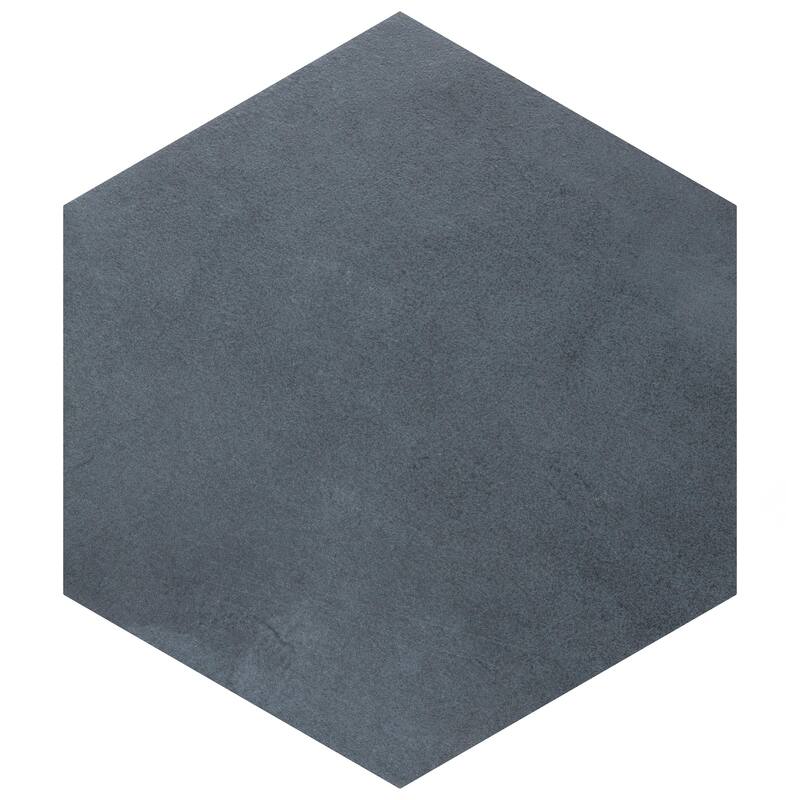 Merola Tile Industrial Hex Blue 8-1/2" x 9-7/8" Porcelain Floor and Wall Tile