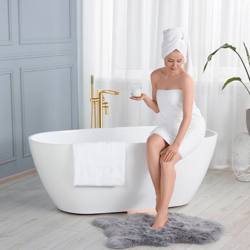 WOWOW Single Handle Freestanding Tub Faucet with Hand Shower