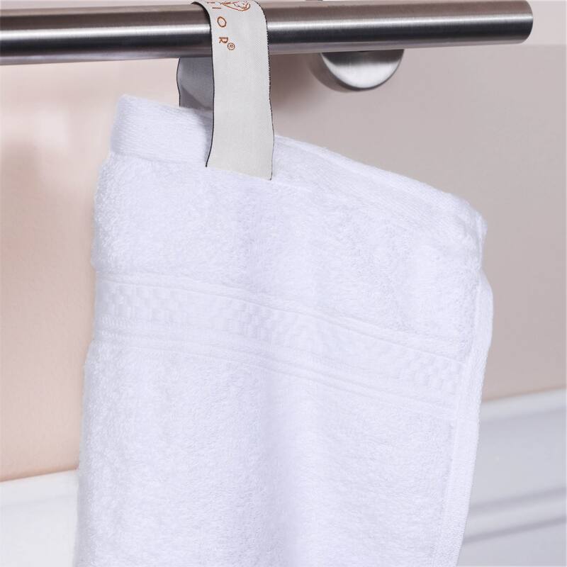Superior 8 Piece Bath Towel Set, Rayon From Bamboo and Cotton