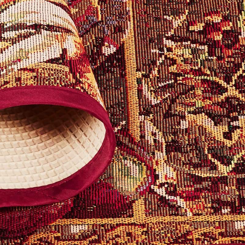 Violet Linen Fall Harvest Collection - Tapestry Pumpkins and Autumn Leaves Design - 19" X 27" Area Rug - 19" x 27"