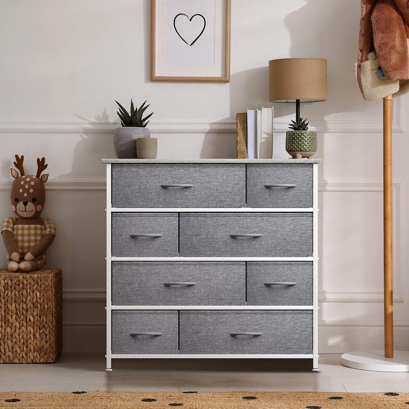 Dresser w/ 8 Drawers Furniture Storage & Chest Tower for Bedroom