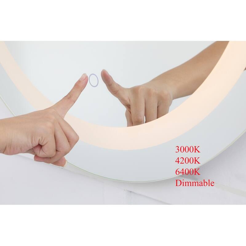 Avalon 36" diameter Hardwired LED mirror