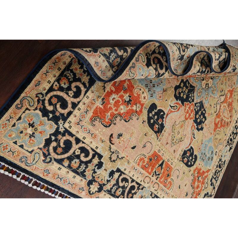 Eye-catching Floral Khotan Oriental Area Rug Wool Hand-knotted Carpet - 8'0" x 9'8"