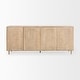 preview thumbnail 2 of 10, Tucker Light Brown Solid Wood w/Patterned Doors Sideboard - 71.75"W x 30"H x 15"D