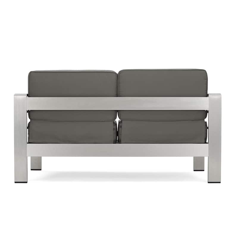 Cape Coral Outdoor Aluminum 2-piece Set with Cushions by Christopher Knight Home