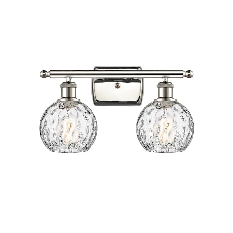 Innovations Lighting 516-2W-11-16 Athens Vanity Athens 2 Light 16" - Polished Nickel / Clear Water Glass