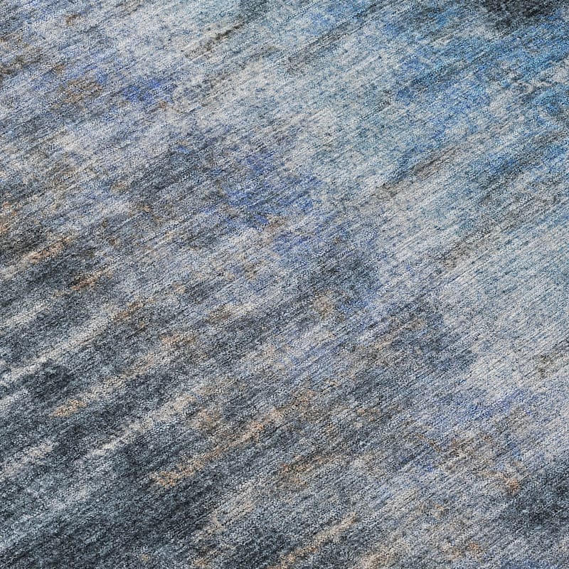 Machine Washable Indoor/ Outdoor Contemporary Ombre Chantille Rug