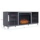 preview thumbnail 13 of 38, Brighton 60 In. Fireplace Storage Media Console Cabinet