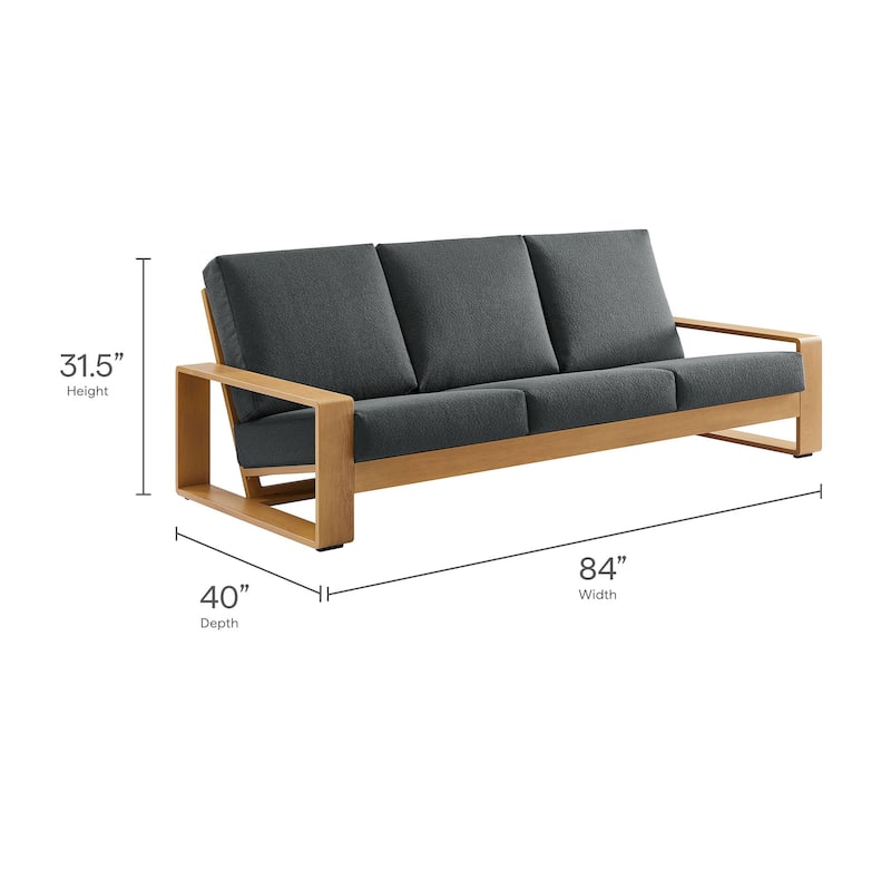 Lirienne 4-Piece Outdoor Patio Aluminum Faux Wood Furniture Set