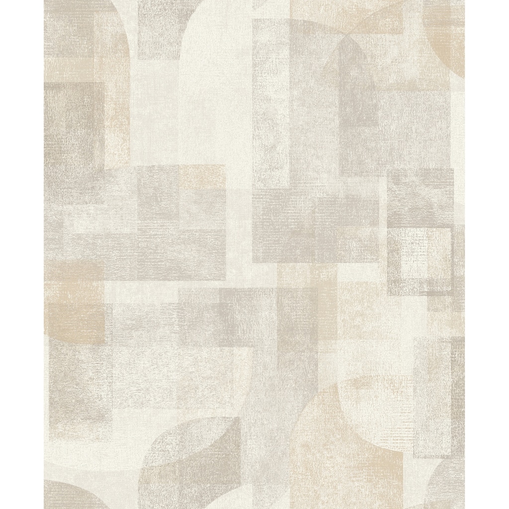Chesapeake Cassandra Taupe Block Geometric Wallpaper