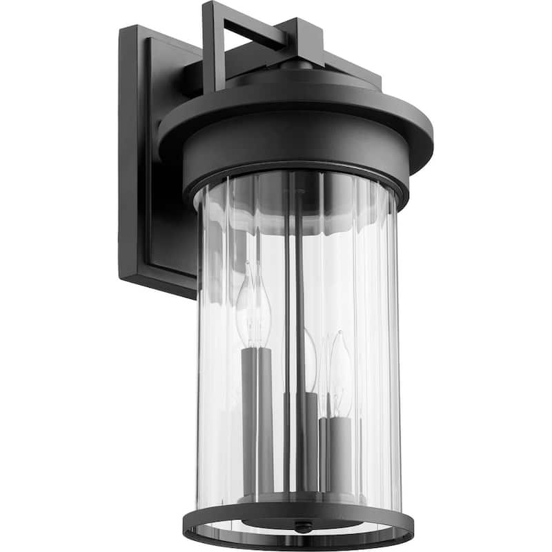 Quorum International Dimas 3 Light 16" Tall Outdoor Wall Sconce - Noir