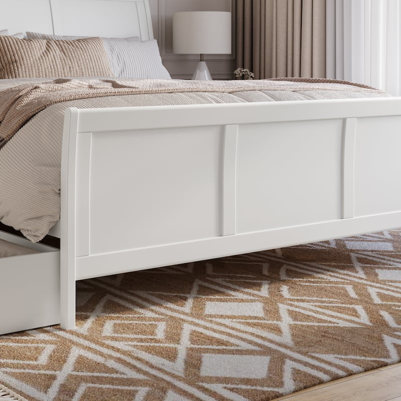 AFI Portland Platform Bed with Matching Footboard & Storage Drawers