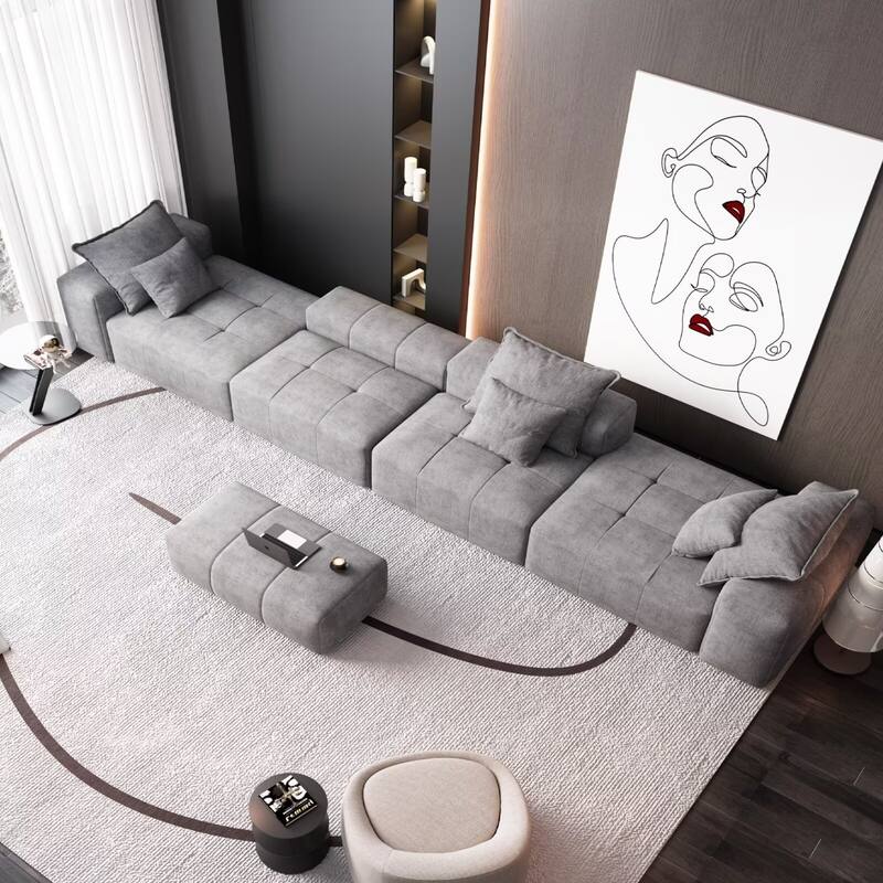 Oversized Modular Sectional Sofa,Sparkling Chenille Fabric,DIY Sofa