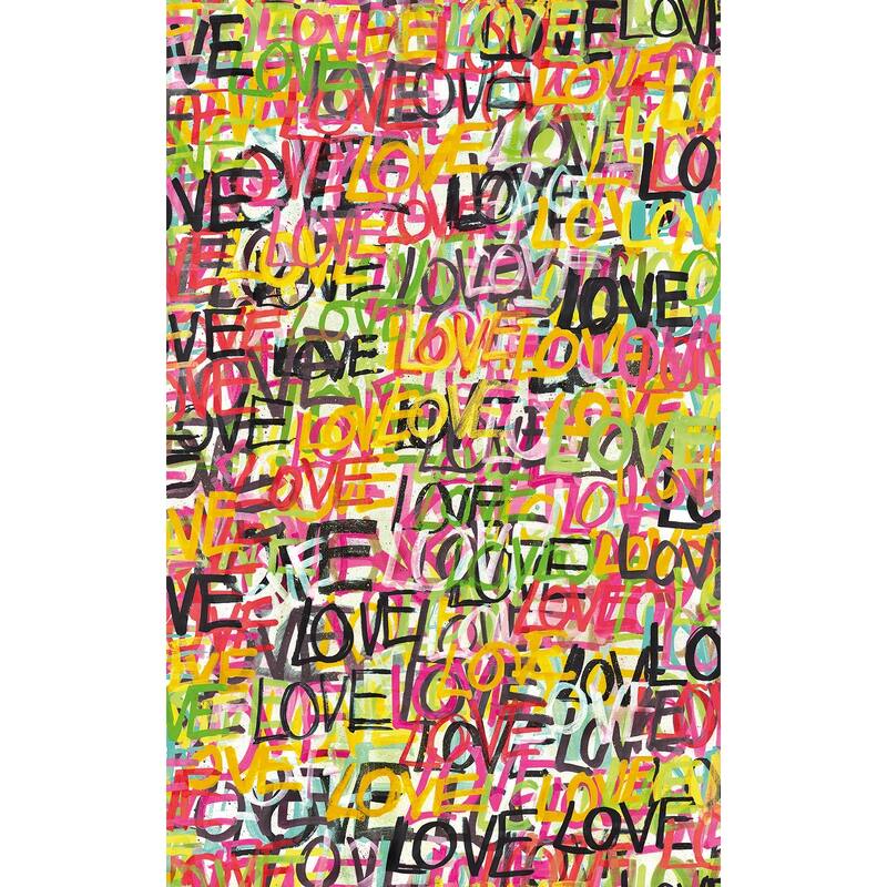 Indio Chartreuse Love Scribble Wallpaper