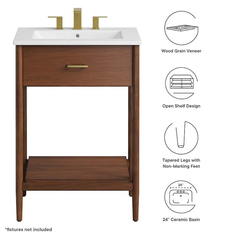 Zaire 18"/24"/30"/36"/48" Bathroom Vanity with White Sink Top