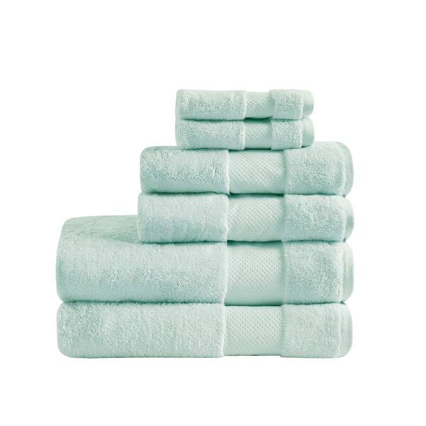 Madison Park Signature Turkish Cotton 6-piece Bath Towel Set - Seafoam