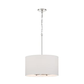 Lavery Palmetto Polished Nickel & White 5 Light Pendant