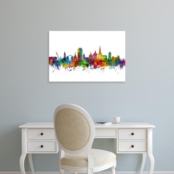Easy Art Prints Michael Tompsett's 'Rostock Germany Skyline' Premium Canvas Art