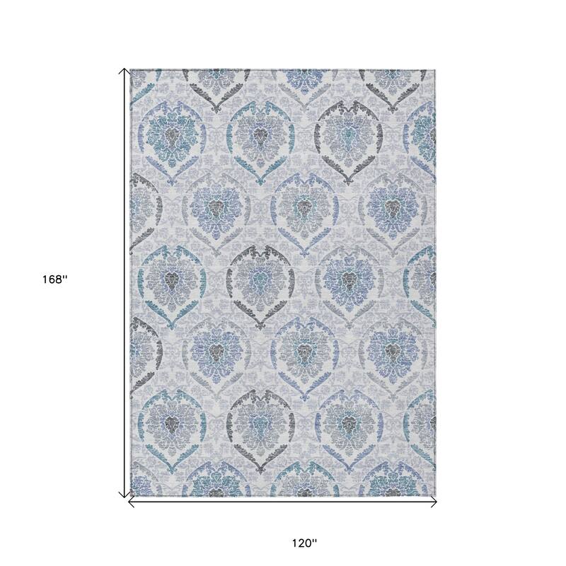 HomeRoots Medallion Transitional Rectangle Outdoor Rug