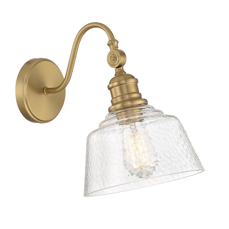 Bellevue SH99143 12" Tall Wall Sconce with a patterned glass dome