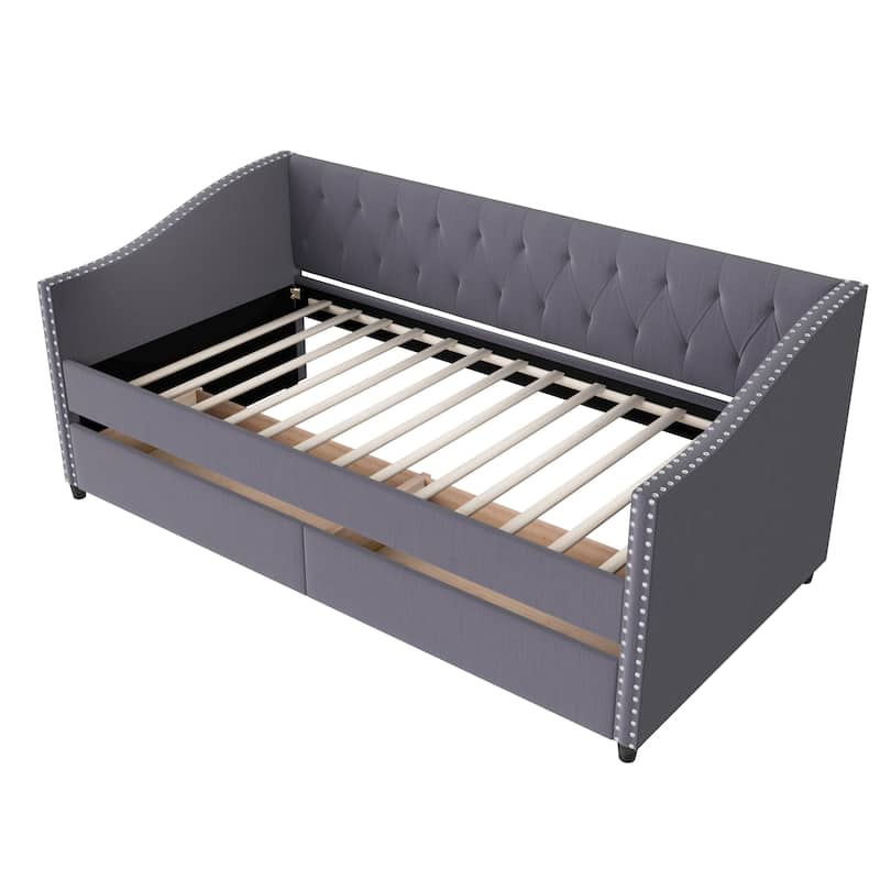 Christopher Knight Home - Ardelle Contemporary Wood Upholstered Daybed with 2 Storage Drawers