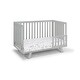 preview thumbnail 4 of 7, HomeRoots Light Gray Solid and Manufactured Wood Standard Three In One Convertible Crib - 54