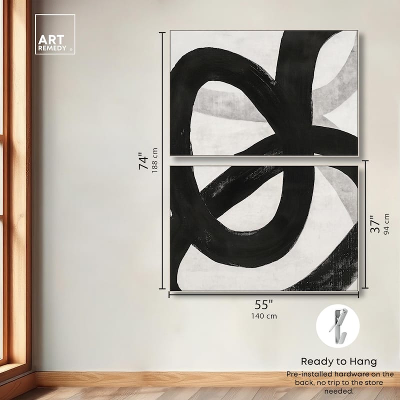Infinite Loop I Canvas Set of 2 by Art Remedy