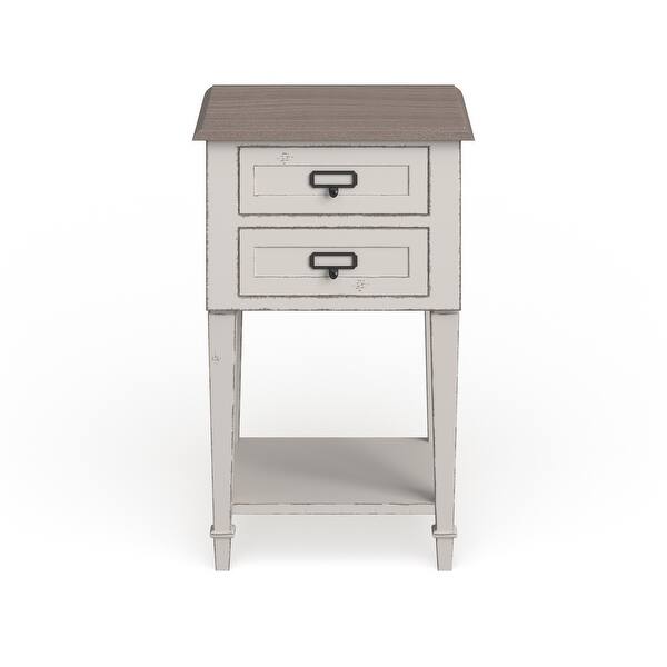 Shop The Gray Barn Heart And Soil Weathered Oak And White Wash Distressed Finish Wood Nightstand On Sale Overstock 20543307
