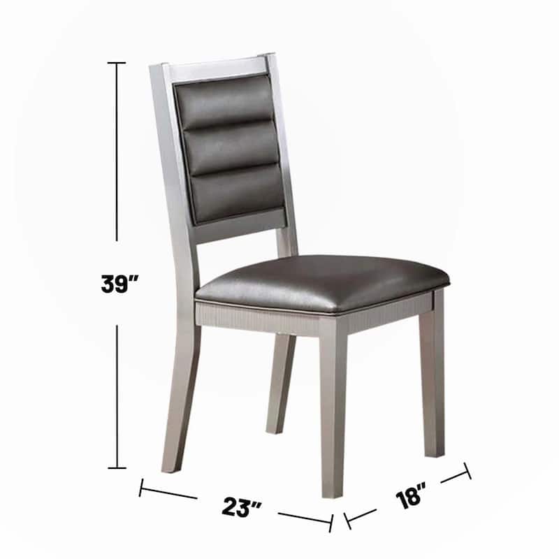 Set of 2 PU Upholstered Dining Chair