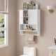 Option White Bathroom Wall Cabinet With Towel Bar