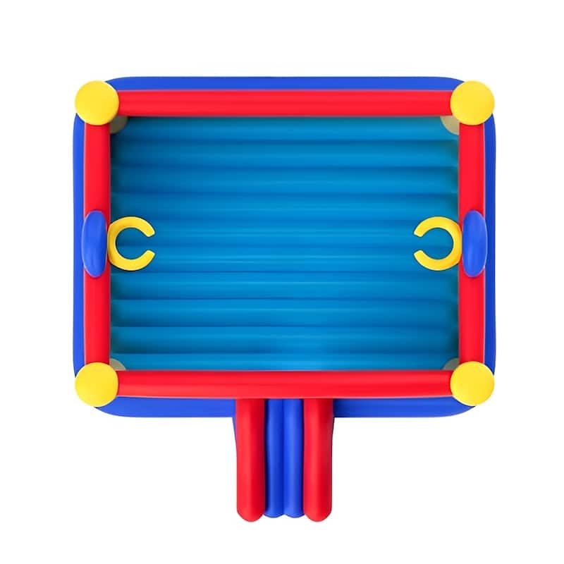 Large Inflatable Bounce House with Slide, Hoop & Games – 400 lbs - Multi - 177.2x173.2x79.9 inches