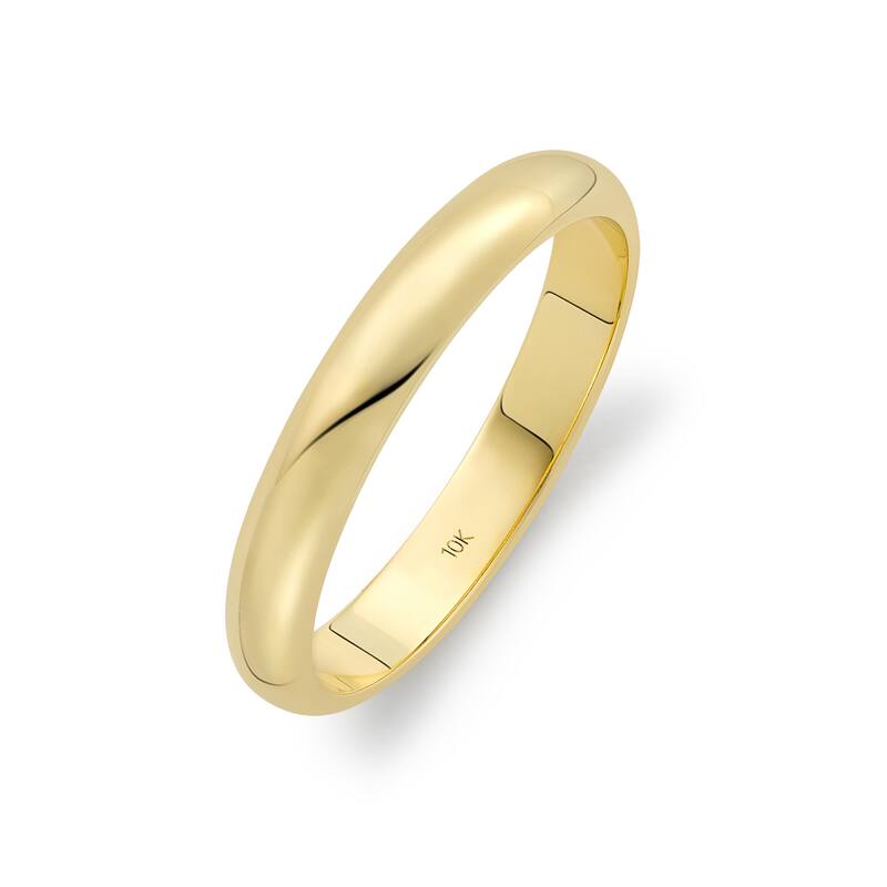 Clover Yellow Gold High-Polish Classic Wedding Band 2-3mm - 8 (3mm) - 10k