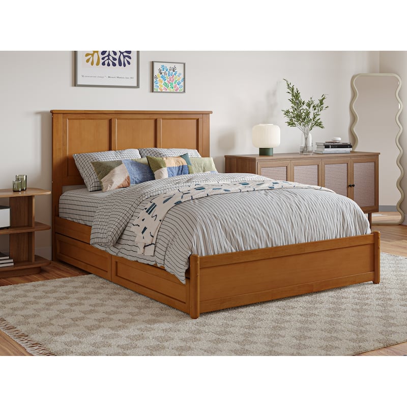 Felicity Platform Bed with Panel Footboard and Storage Drawers