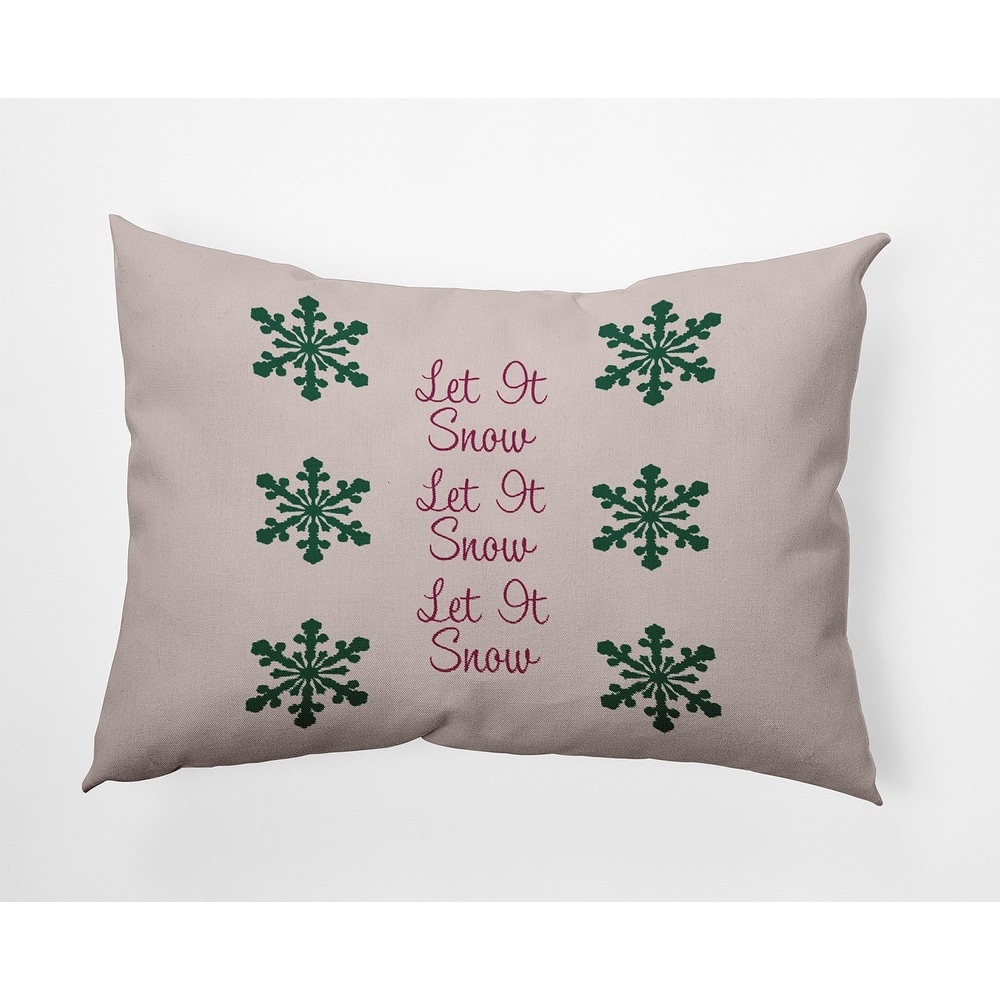 Winter Let It Snow Indoor/Outdoor Throw Pillow