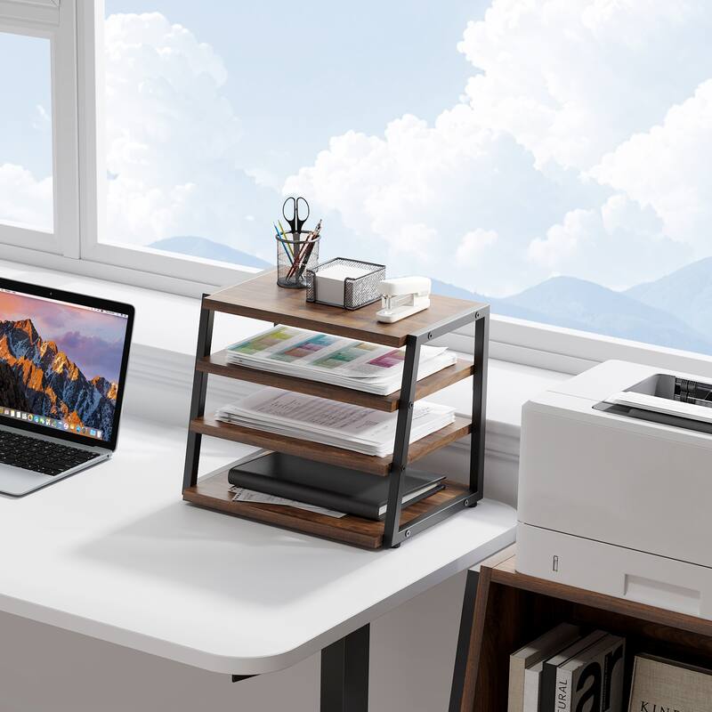 Fenge Desk Organizer, 4 Tier File Organizer for Desk - 14.6x10.5x12.1 inches