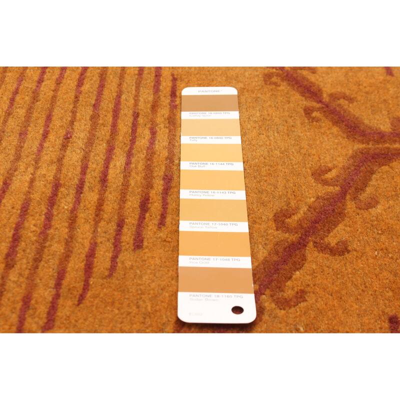 ECARPETGALLERY Hand-knotted Opulence Light Brown Wool Rug - 4'2 x 8'10