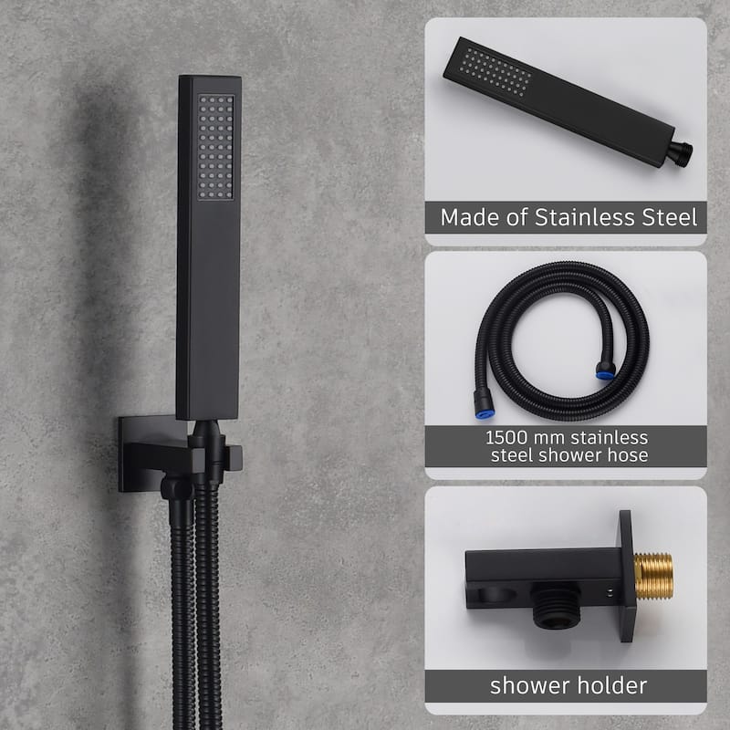3 Function 10-inch Wall Mounted Dual Shower Heads Shower System