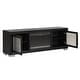 preview thumbnail 5 of 16, Furniture of America Fionna Modern Black Electric Fireplace TV Stand with LED and Shelves