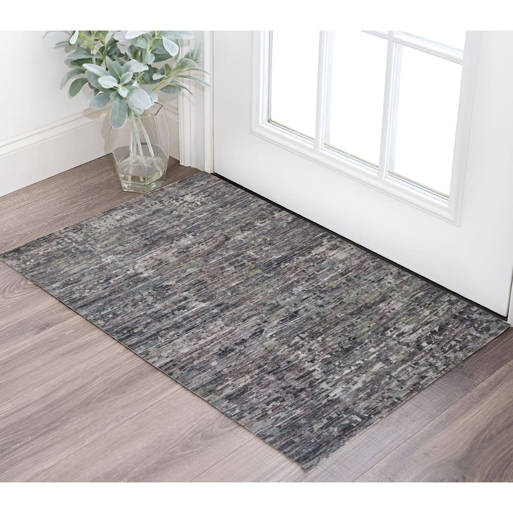 Yemec Abstract Soft Durable Area Rug By HomeRoots - 2' x 3'