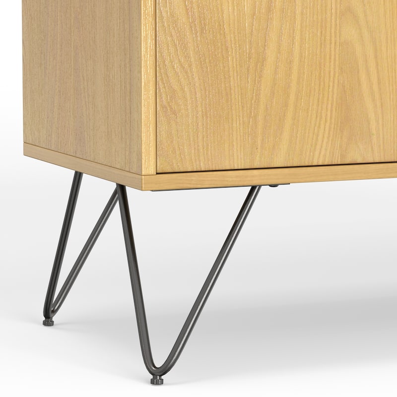 WYNDENHALL Moreno 60 inch Wide Industrial TV Media Stand For TVs up to 65 inches - 60"w x 18"d x 25" h